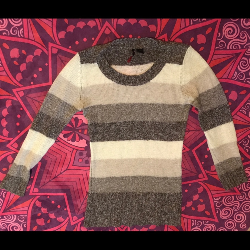 Tan stripped sweater